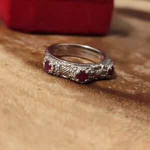 Judith ripka Nat. Ruby and CZ ring